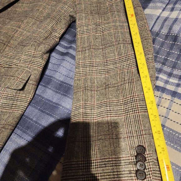 NWOT Banana Republic Men's Sport Coat Brown Plaid 42R Italian Fabric TailoredFit - Picture 5 of 10